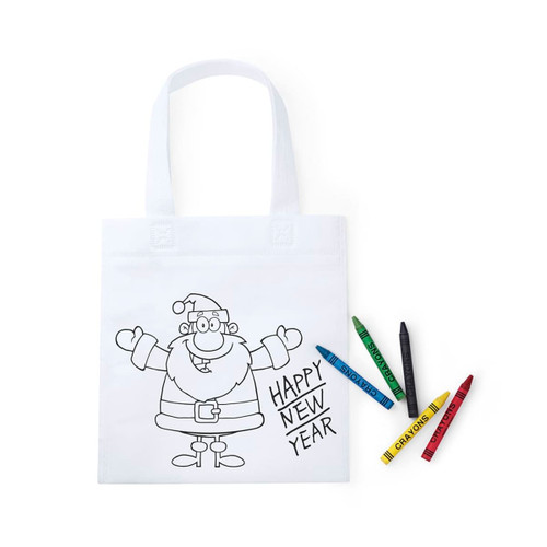 Kids tote bag designed to be coloured in with crayons  Wistick