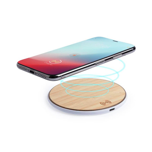 wireless Charger made from Bamboo with non slip base Nembar