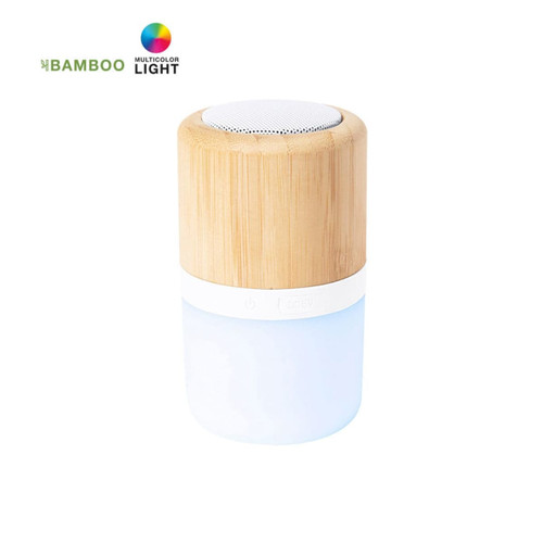 Speaker made from bamboo with light bluetooth Kevil