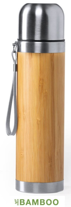 Vacuum Flask made from bamboo and stainless steel 420ml double walled iaky