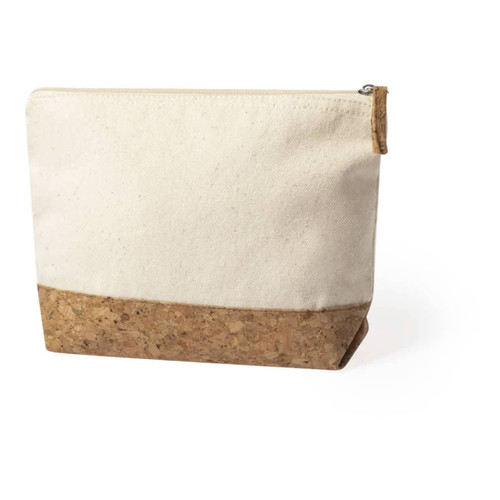 Beauty / Cosmetic/ Toiletries Bag Made from raw cotton and Cork