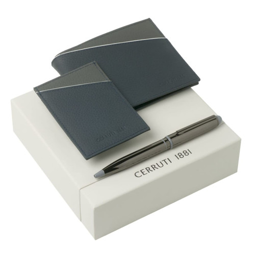 Set CERRUTI 1881 (ballpoint pen, card holder & money wallet)