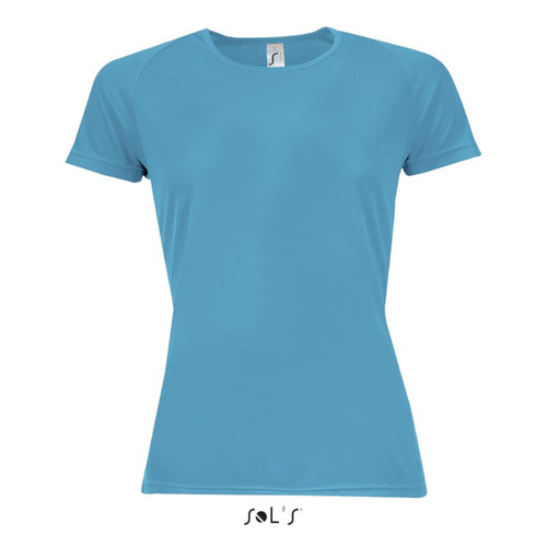 T shirt women's raglan sleeve 100% breathable polyester SPORTY