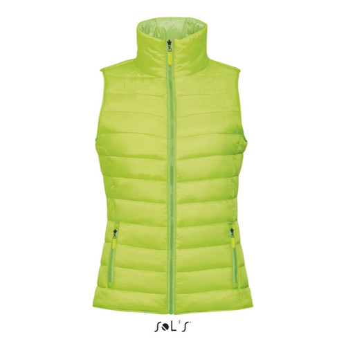 Vest women's puffer style contrast neck section WAVE