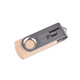 Metal Swivel Wooden Flash Drive