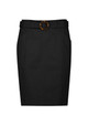 Womens Mid Waist Stretch Chino Skirt