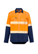 Mens Hi Vis Outdoor Segmented Tape Long Sleeve Shirt