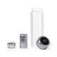 Vacuum Flask 390ml glass with temperature gauge in metal lid