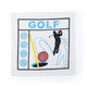 Towel FACE with sport design prints Golf , Tennis, Soccer , Basketball 30cm x 30cm Spica
