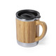 Coffee mug with bamboo exterior stainless steel double wall interior 300ml