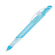 Plastic pen push button large curved clip and rubber grip Outlook pen