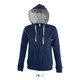 Hoodie Womens 50% cotton 50% polyester brushed fleece lining hidden zipo SOUL