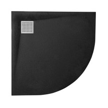 Thermopanel SMC Slate Effect Corner Shower Tray - Black Thermopanel SMC Slate Effect Corner Shower Tray - Black