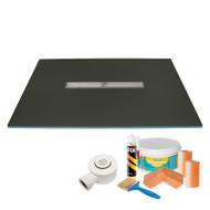 Linear Wetroom Shower Trays with Centre Drain Position