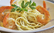 Shrimp Scampi Pasta with Santa Monica Seafood Scampi Butter