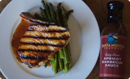 Grilled Swordfish with Santa Monica Seafood Spicy Asian Apricot Barbecue Sauce