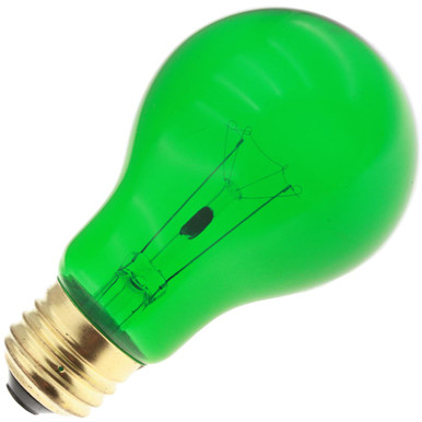 25A19/TG 130V - 130 Volt - 25 Watt - Transparent Green - ATR Lighting Inc.
