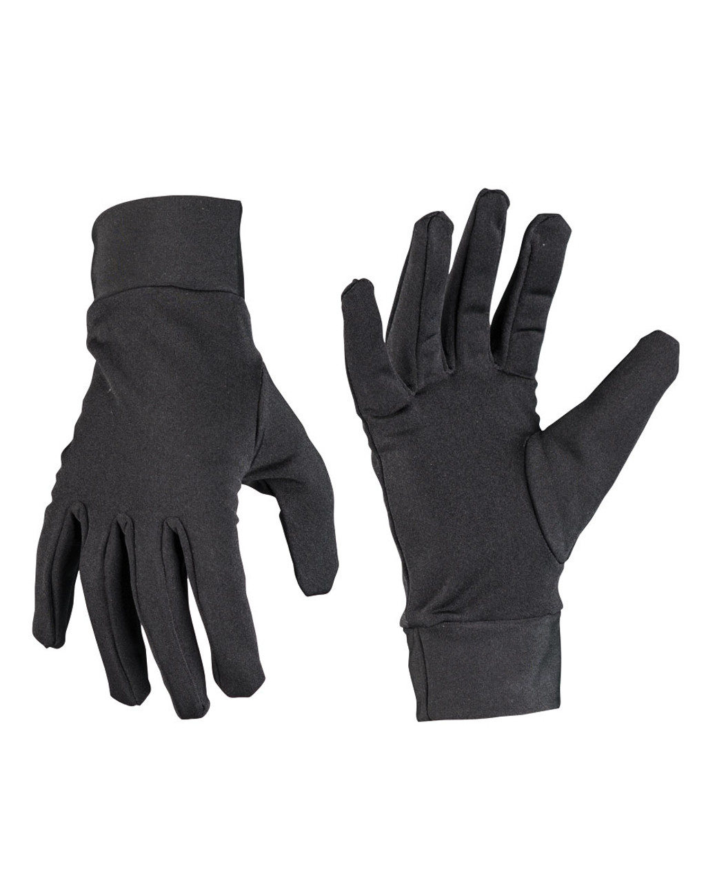 Mil-Tec Men's Fingerless Leather Gloves Black