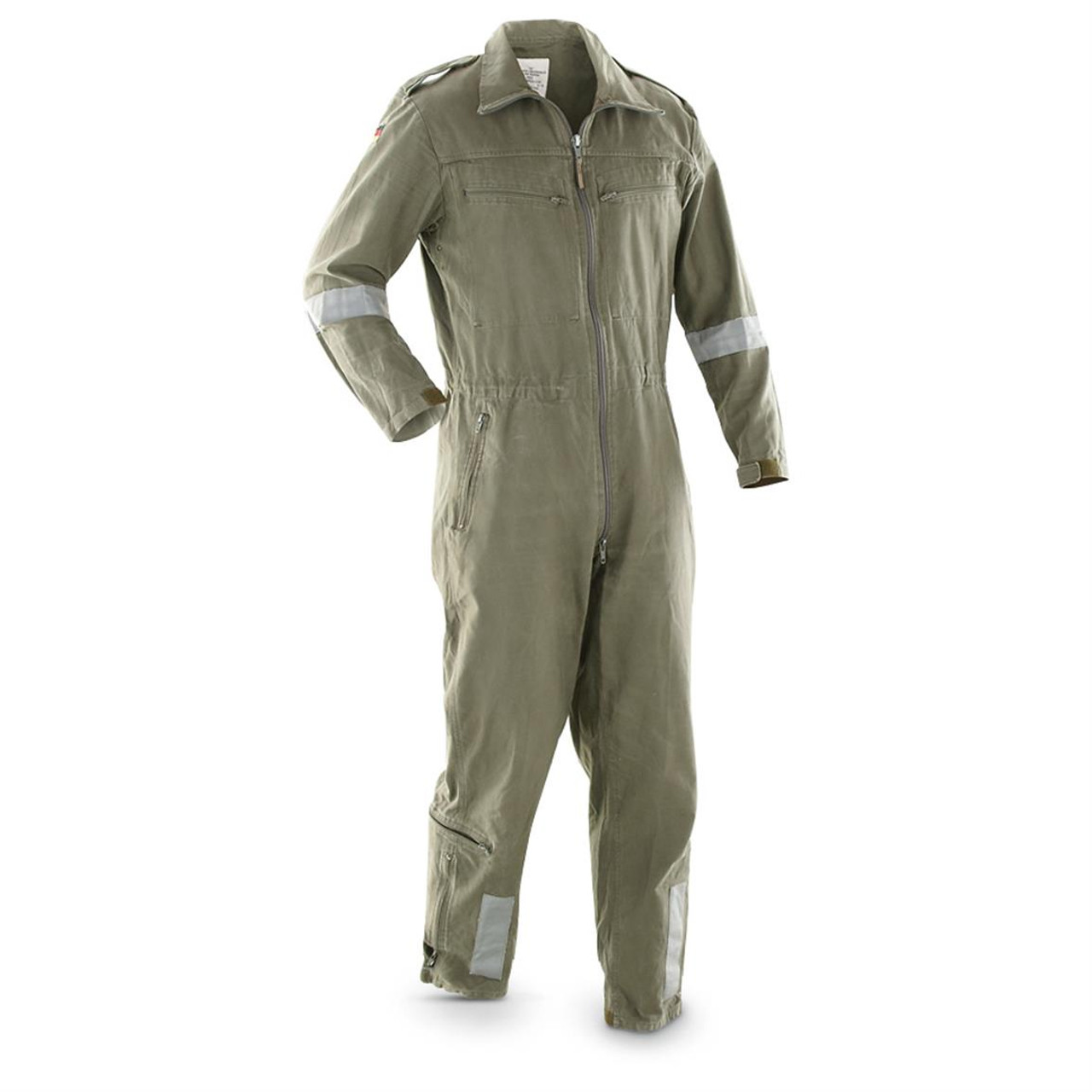 GERMAN OD UNLINED FLIGHT MECHANIC COVERALL USED - STURM-MILTEC USA.