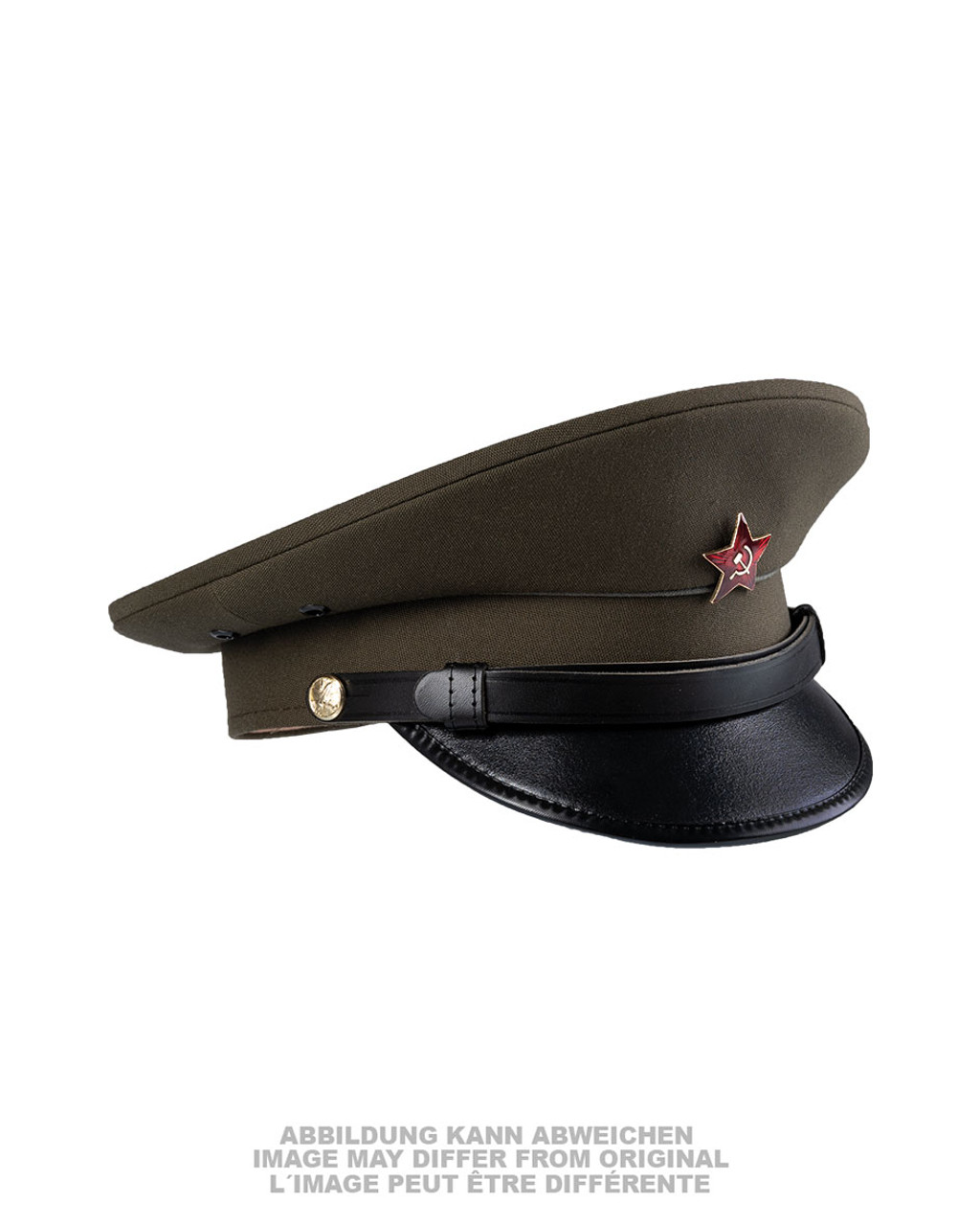 CZECH OD VISOR HAT W/RED STAR LIKE NEW - STURM-MILTEC USA.