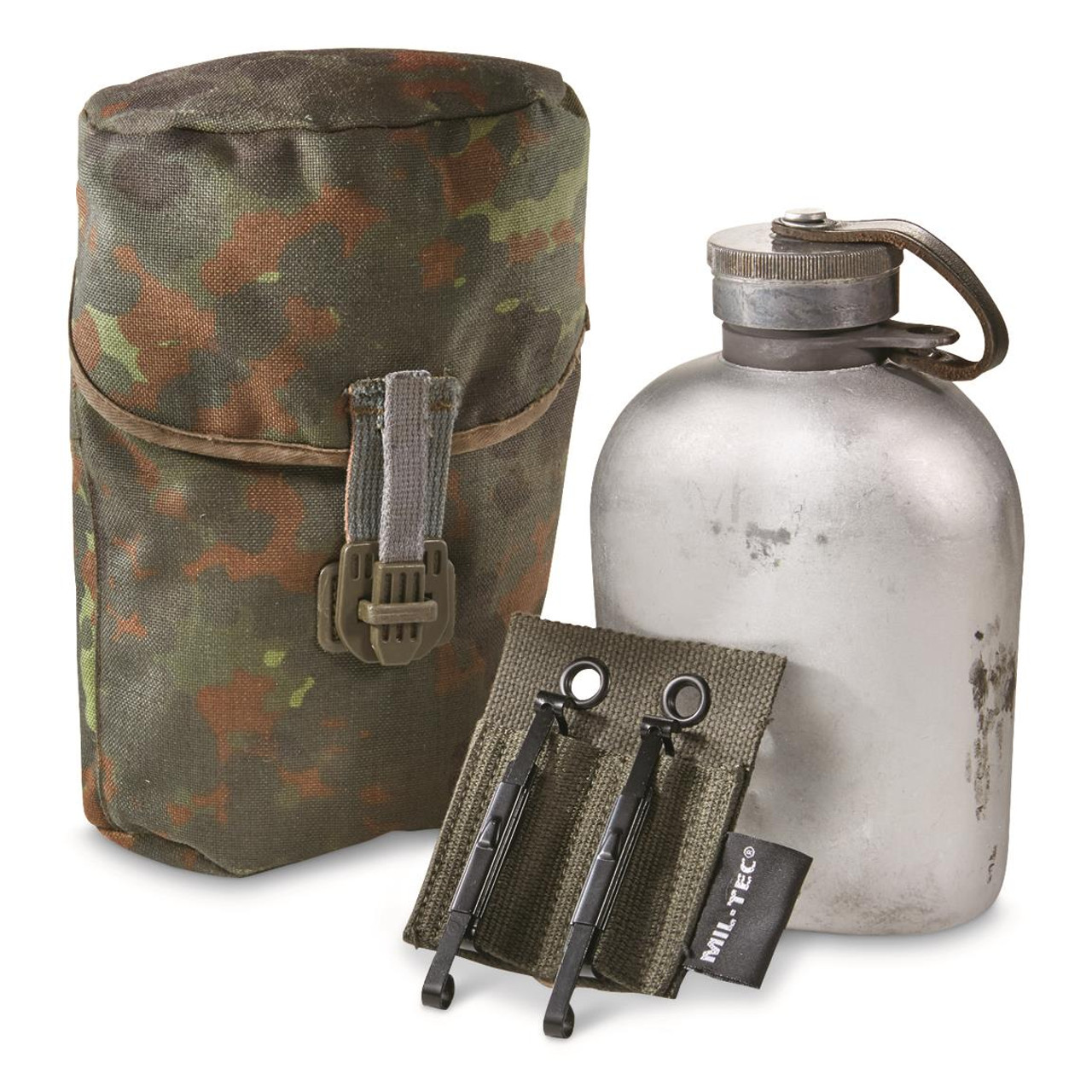 GERMAN FLECKTARN CANTEEN POUCH USED - STURM-MILTEC USA.