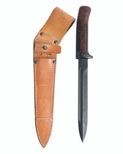 CZECH BROWN VZ58 BAYONET W/LEATHER SHEATH USED