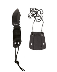 MIL-TEC® BLACK 4" PARACORD NECK KNIFE W-CHAIN MIL-TEC® BLACK 4" PARACORD NECK KNIFE W-CHAIN