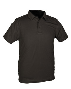 MIL-TEC® BLACK SH/SL QUICK DRY TACTICAL POLO SHIRT