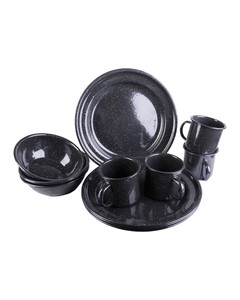 MIL-TEC® BLACK 12-PC. ENAMELLED DISH SET MIL-TEC® BLACK 12-PC. ENAMELLED DISH SET