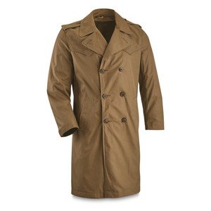 ITALIAN KHAKI TRENCH COAT USED