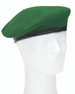 GERMAN GREEN WOOL BERET USED
