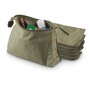 GERMAN OD TOILET BAG USED GERMAN OD TOILET BAG USED