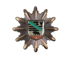 GERMAN SAXONY/ANHALT POLICE CAP INSIGNIA LIKE NEW GERMAN SAXONY/ANHALT POLICE CAP INSIGNIA LIKE NEW