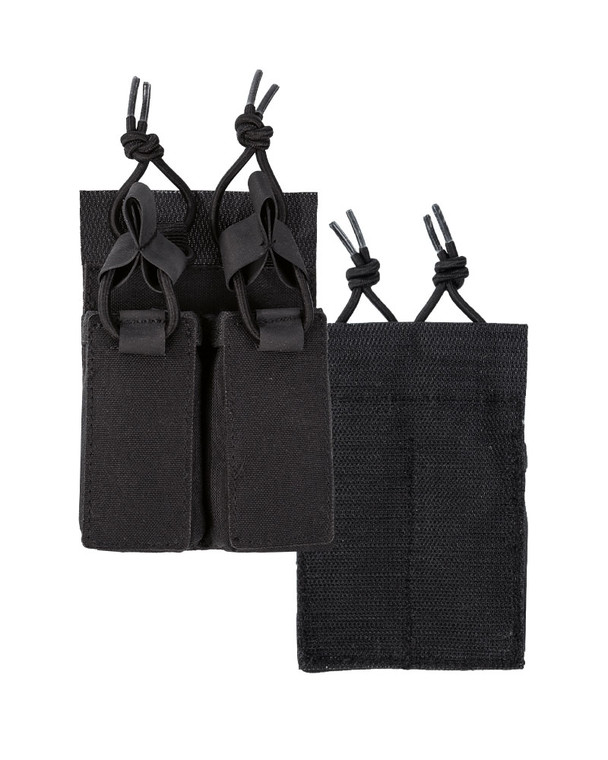 MIL-TEC® BLACK DOUBLE PISTOL MAG POUCH W/HOOK & LOOP