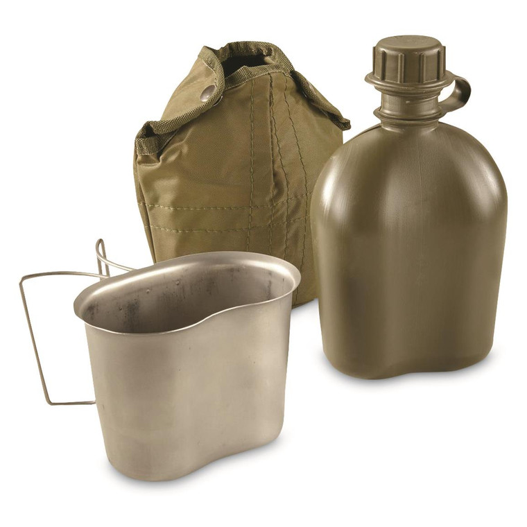 AUSTRIAN CANTEEN W/OD COVER LIKE NEW