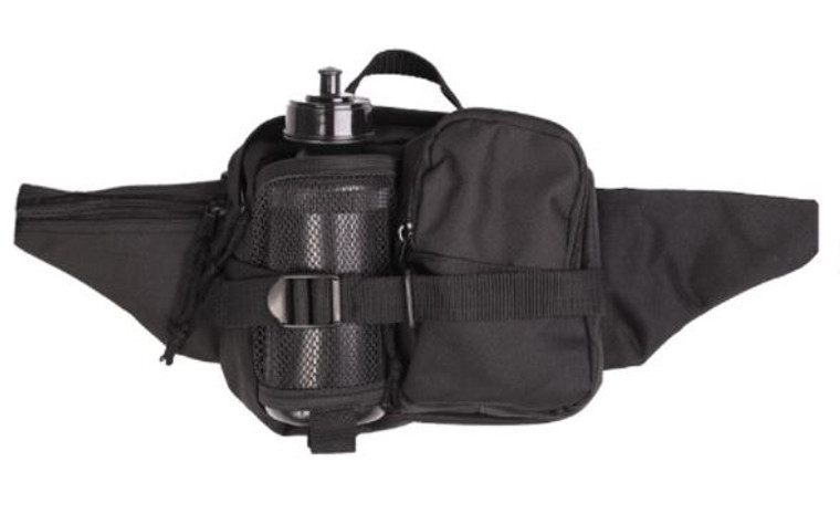 MIL-TEC® Black Fanny Pack w/Water Bottle