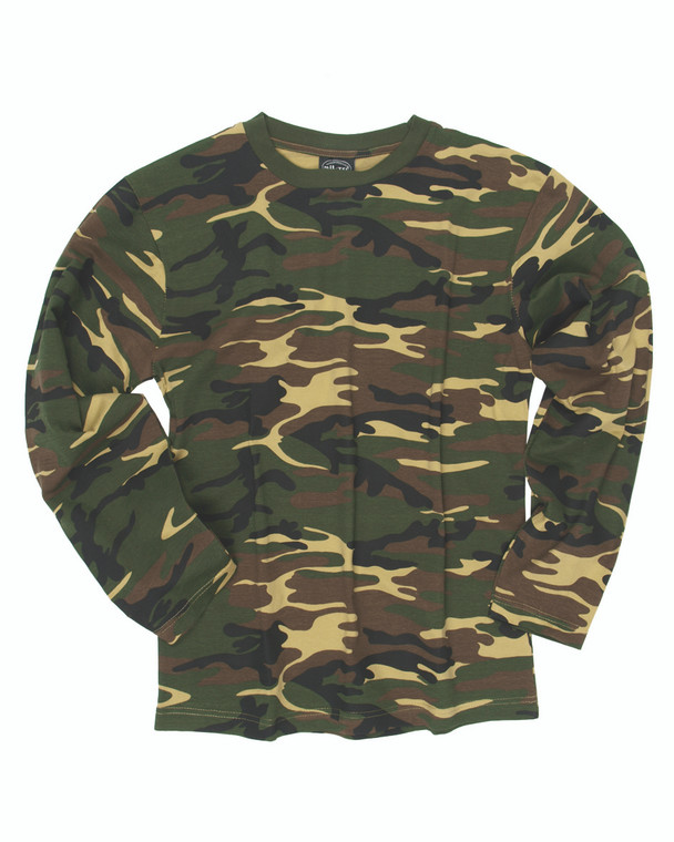 MIL-TEC® WOODLAND CAMO LG/SL T-SHIRT