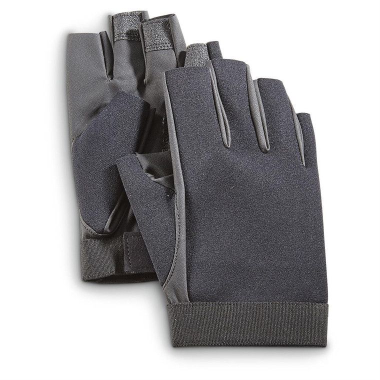 MIL-TEC® BLACK NEOPRENE FINGERLESS GLOVES