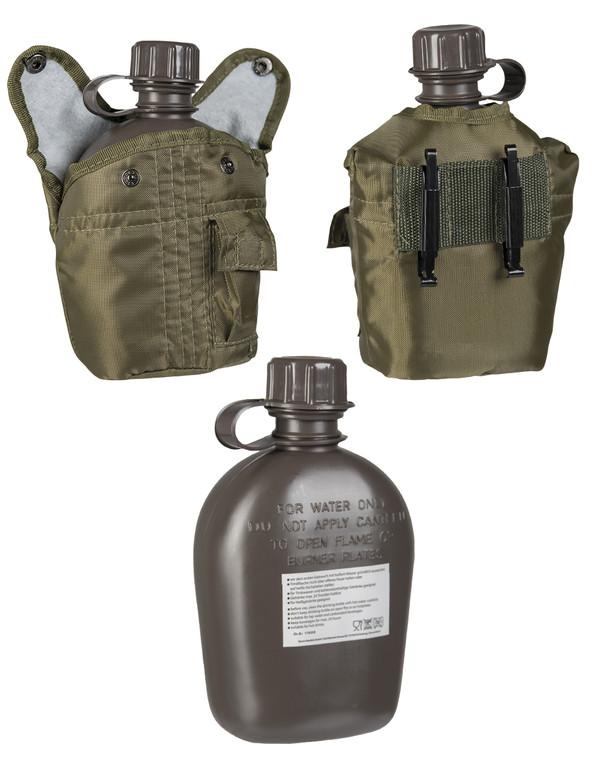 MIL-TEC® PLASTIC CANTEEN W/OD COVER