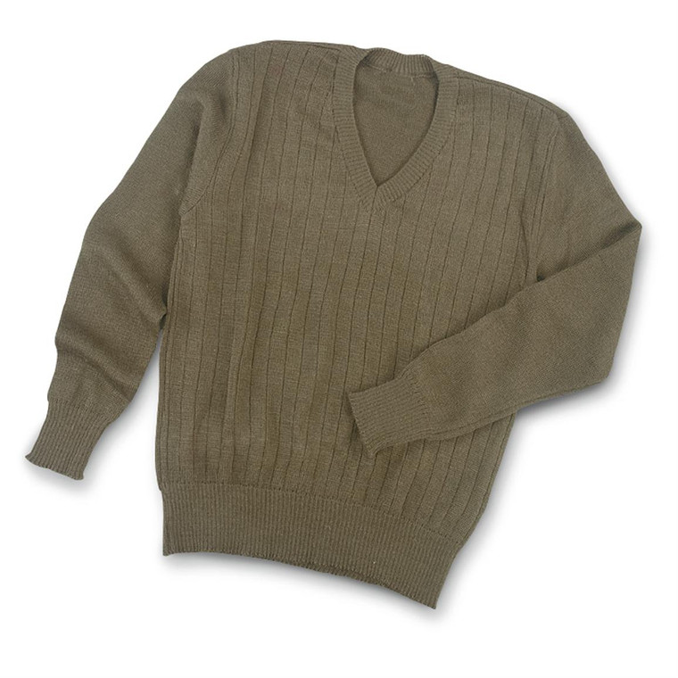 CZECH BROWN V-NECK SWEATER USED