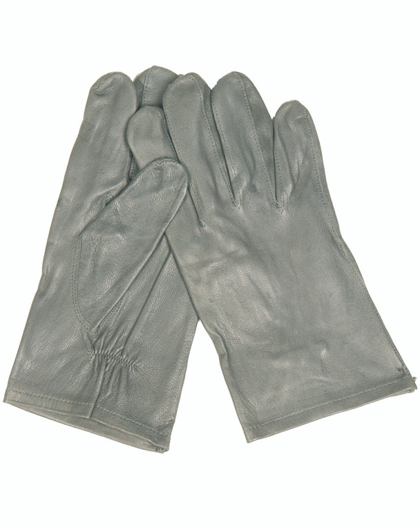 GERMAN GREY UNLINED LEATHER GLOVES USED