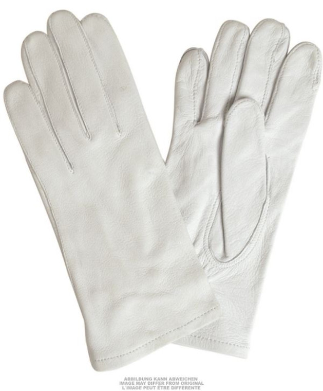 GERMAN WHITE LEATHER GLOVES USED