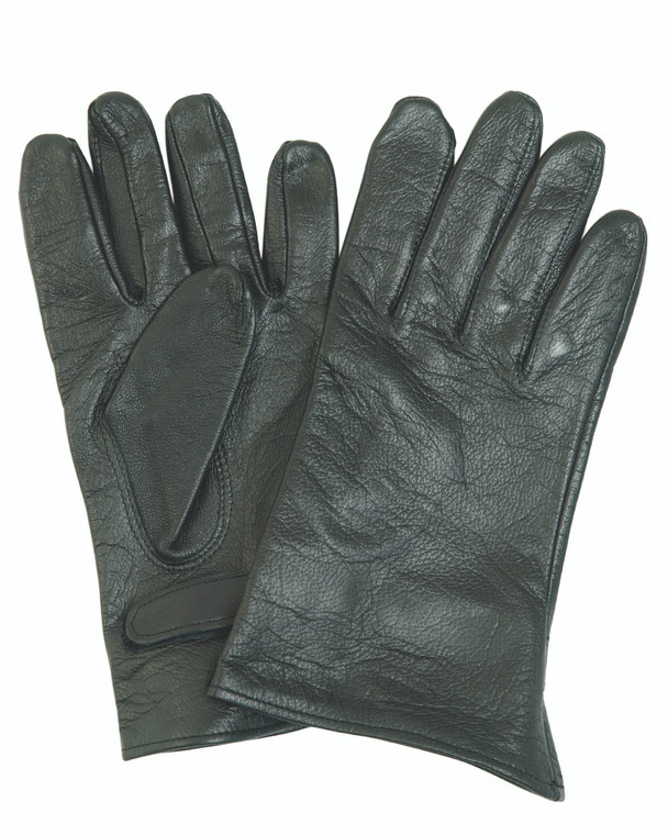 FRENCH BLACK LEATHER GLOVES LIKE NEW