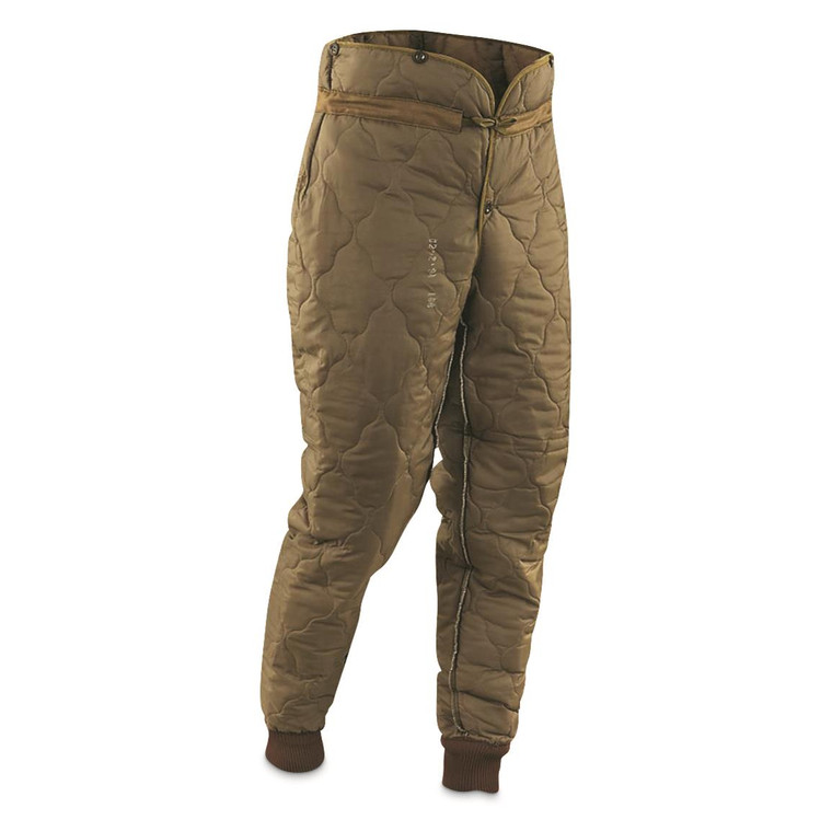 CZECH OD QUILTED THERMAL PANTS USED