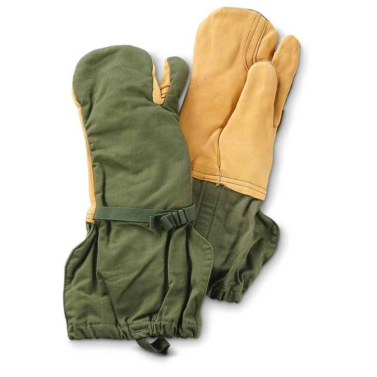 US GI OD M65 TF MITTENS NO/LINER USED
