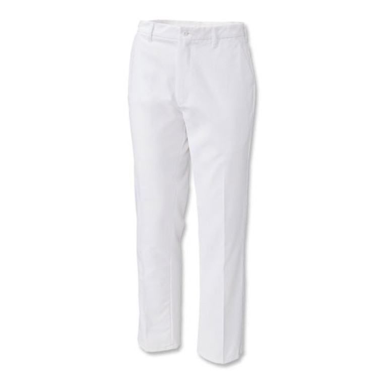 GERMAN WHITE WORK PANTS W/METAL BUTTONS & ZIPPER FLY USED