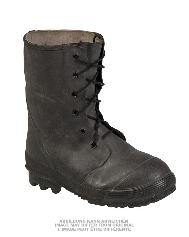 FRENCH BLACK RUBBER COLD WEATHER BOOTS USED