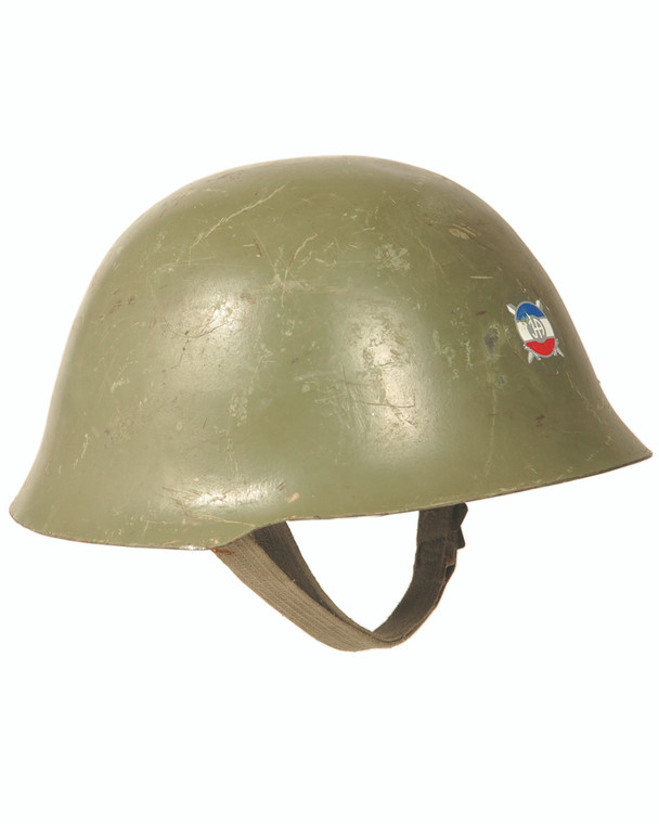 SERBIAN OD STEEL HELMET USED (GR.II)