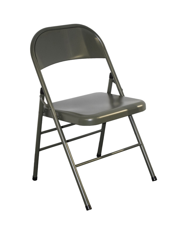 US STYLE OD METAL FOLDING CHAIR NEW
