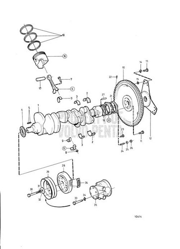 Screw by Volvo Penta (948324)